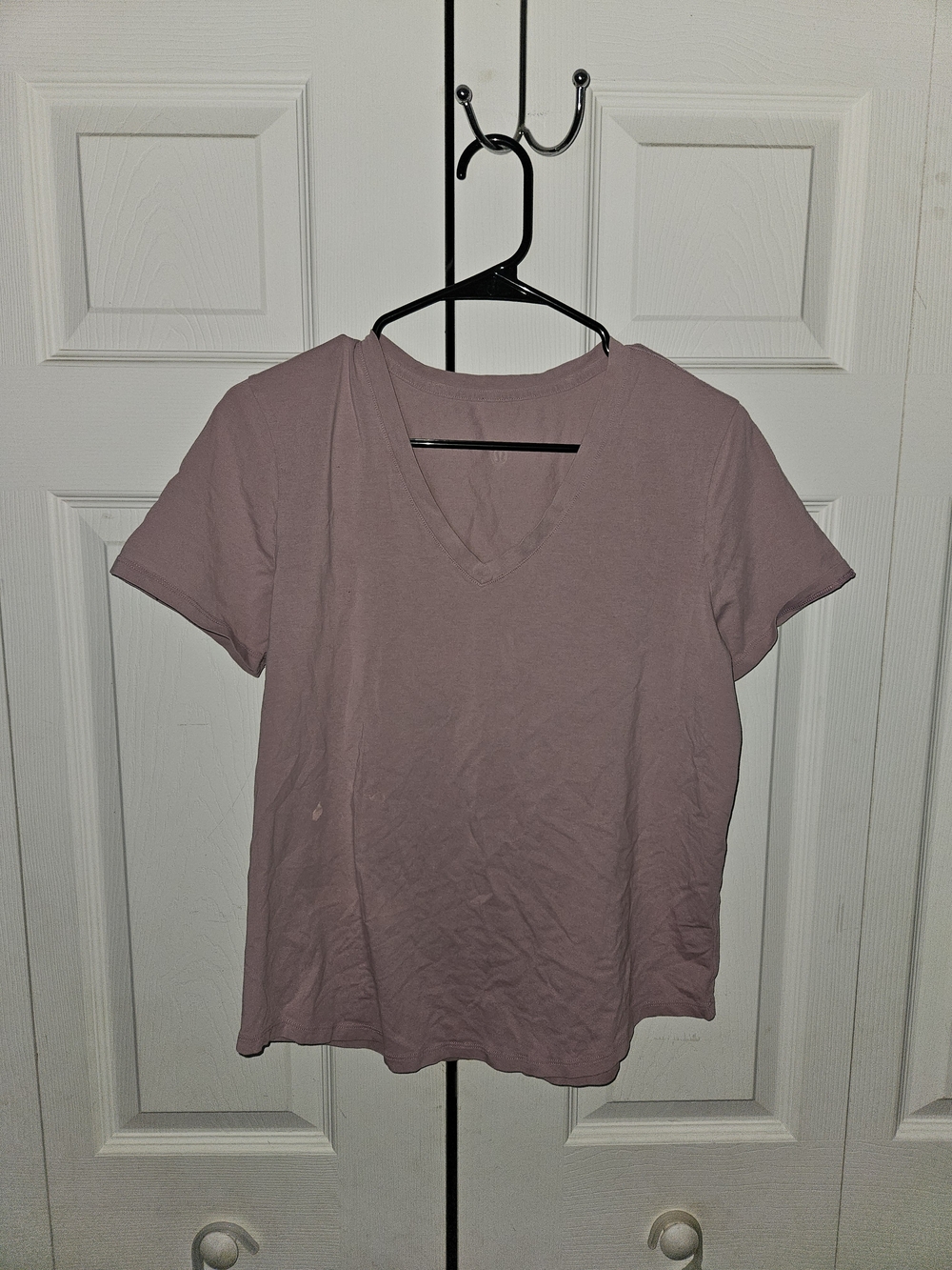 lululemon athletica Women's V-Neck Short Sleeve Top in Dusty Mauve